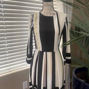 BRAND NEW!! Striped multicolored pleated dress